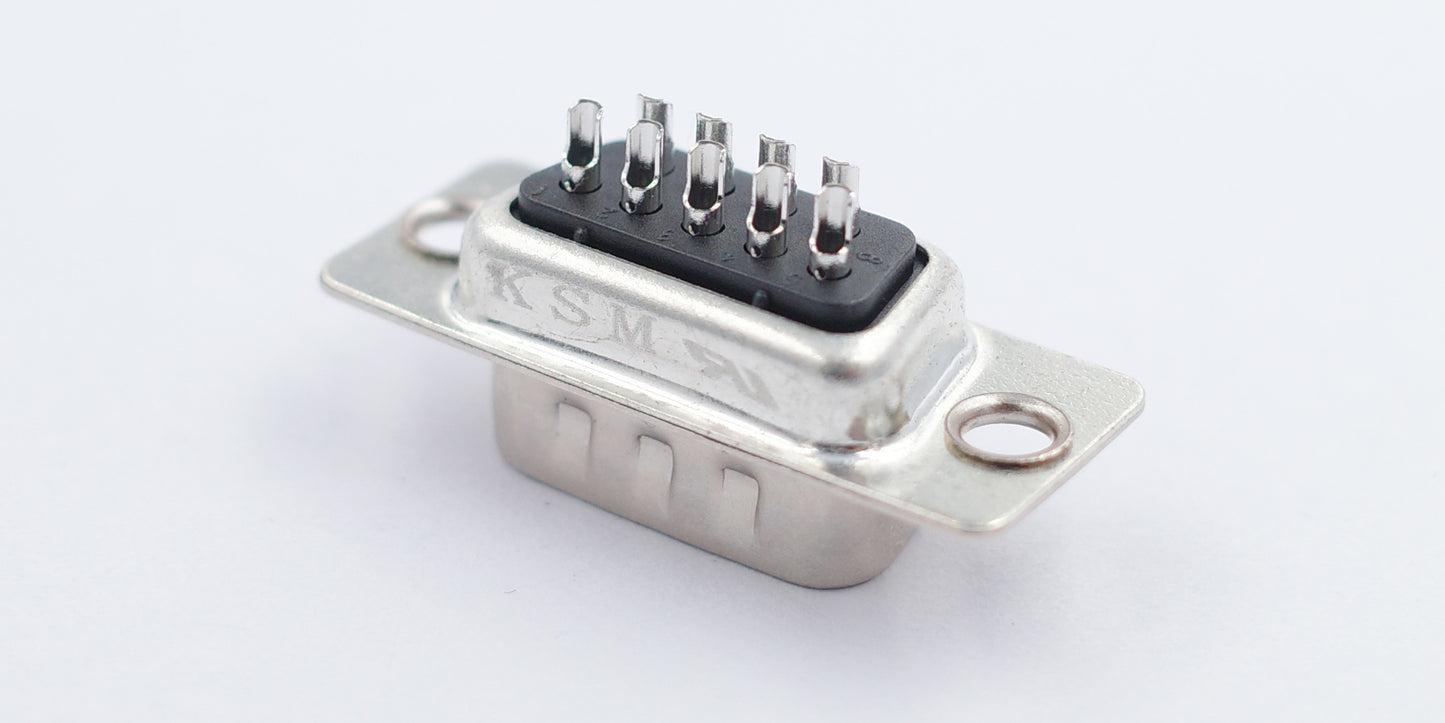 D-sub VGA connector 9P male black half Gold plating